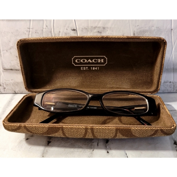 Coach Eyeglasses Frames Only Tabitha 576 Brown Tortoise Heart Frames With Case - Picture 1 of 13